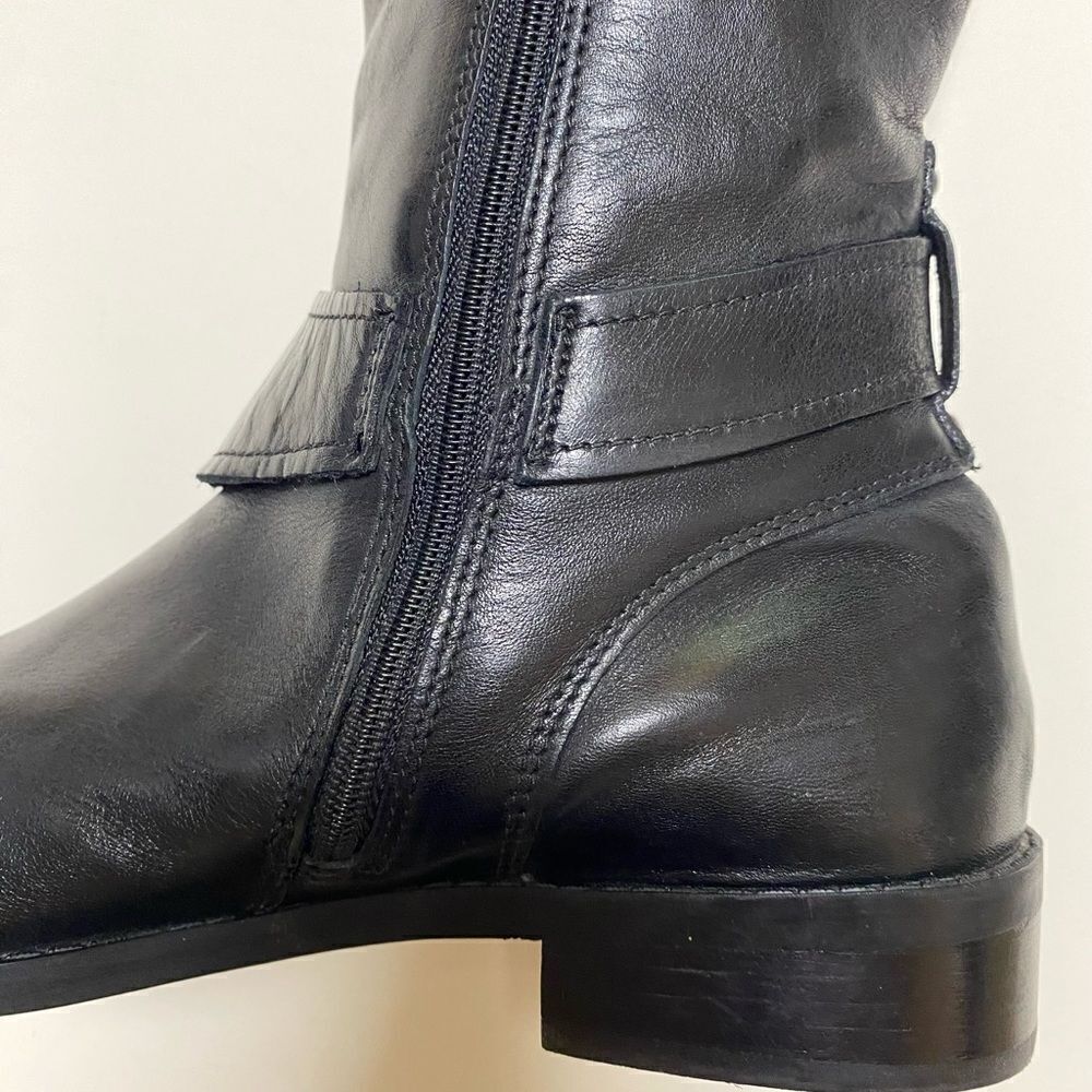 Clarks Women’s Pita Arizona Black Leather Full Zip Knee High Riding Boots Sz 6.5 - Picture 7 of 16